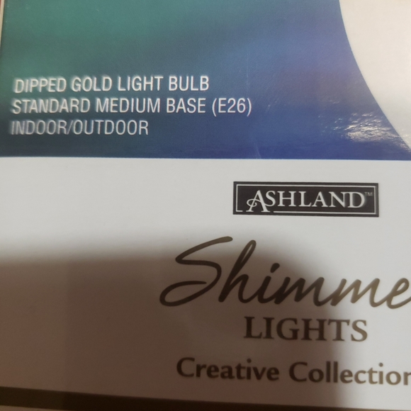 4/20 2 Ashland Creative Collections Shimmer Dipped Gold Light Bulbs - Picture 4 of 4